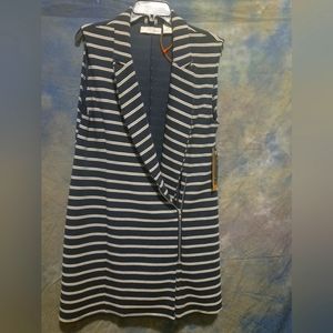 Kersch blue and white wrap zip dress XL.